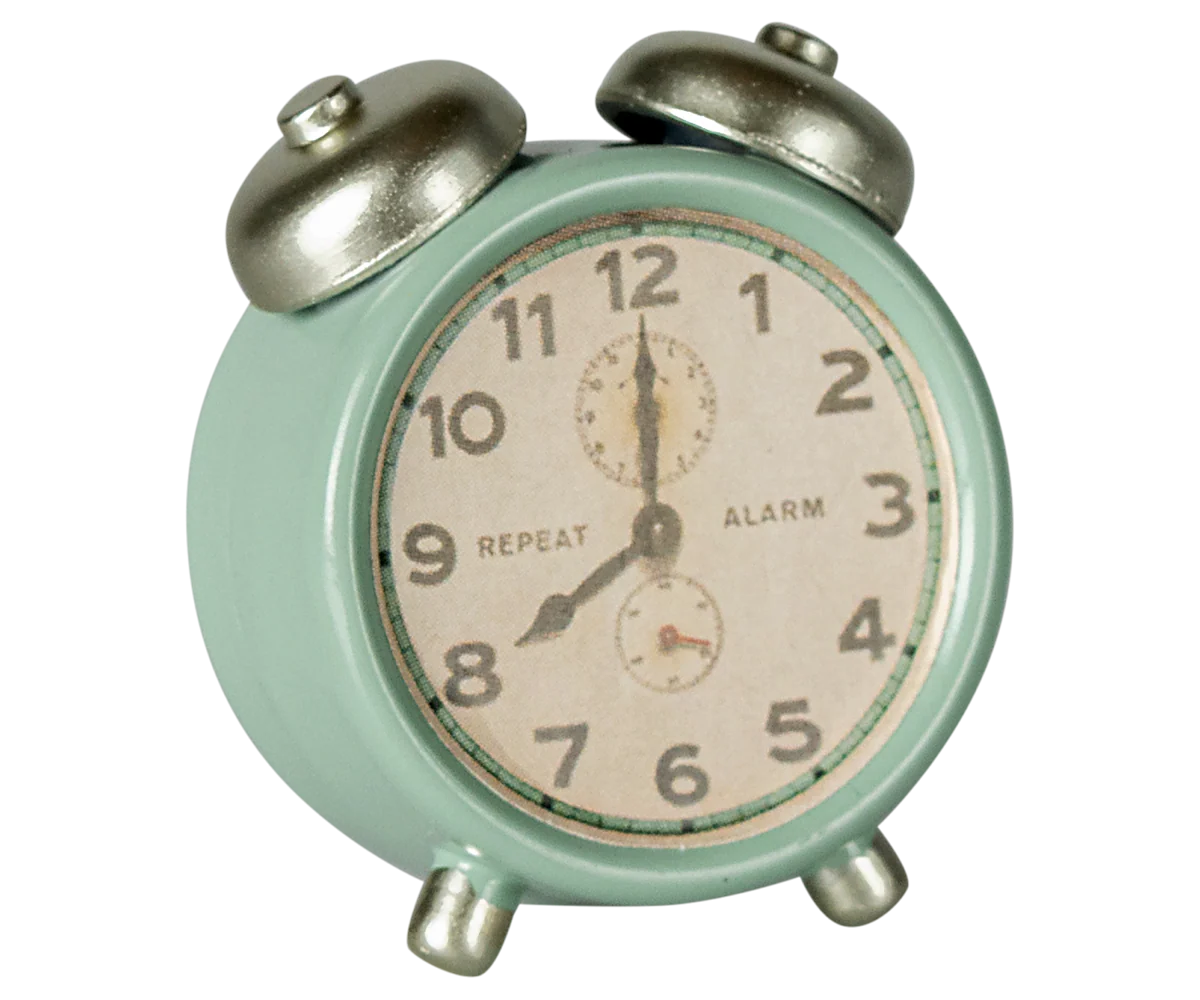 Maileg Alarm clock, Mouse - Mint - Image 4