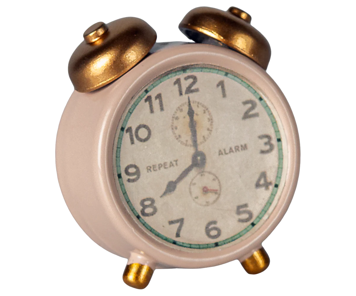 Maileg Alarm clock, Mouse - Powder - Image 3