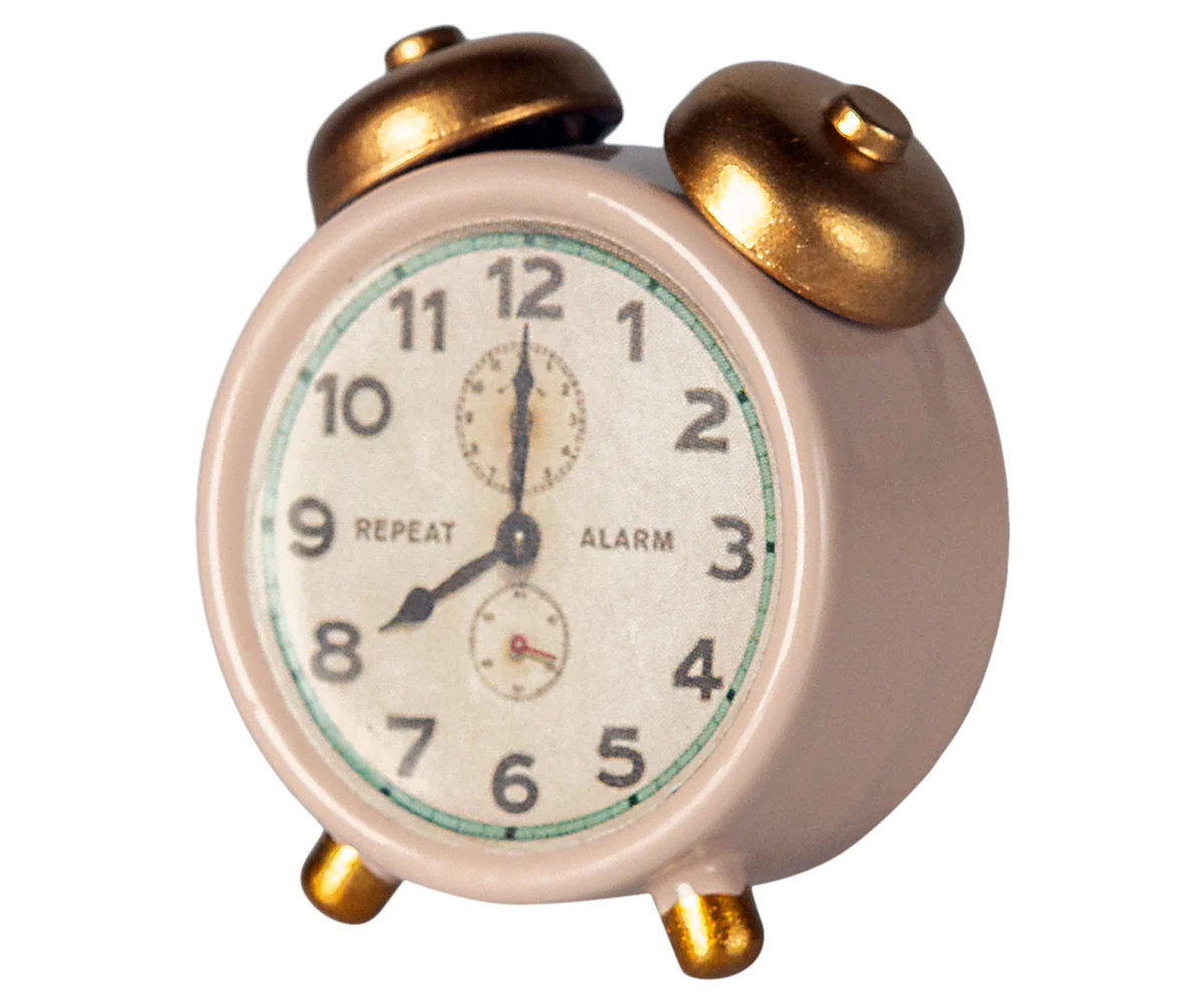 Maileg Alarm clock, Mouse - Powder - Image 4