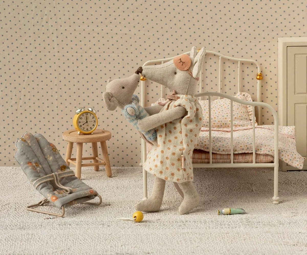 Maileg Alarm clock, Mouse - Yellow - Image 3