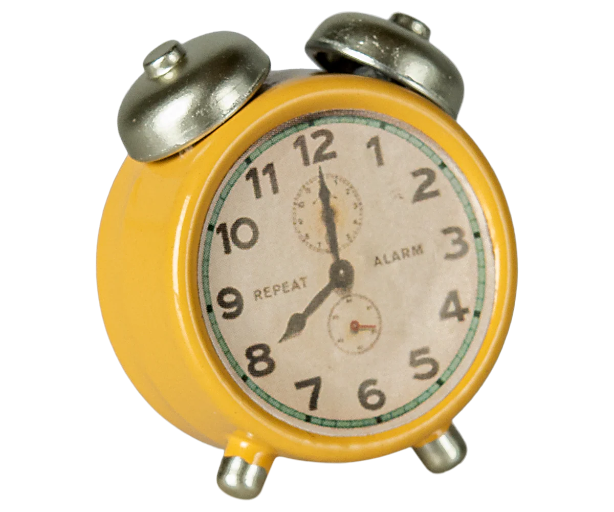 Maileg Alarm clock, Mouse - Yellow - Image 4