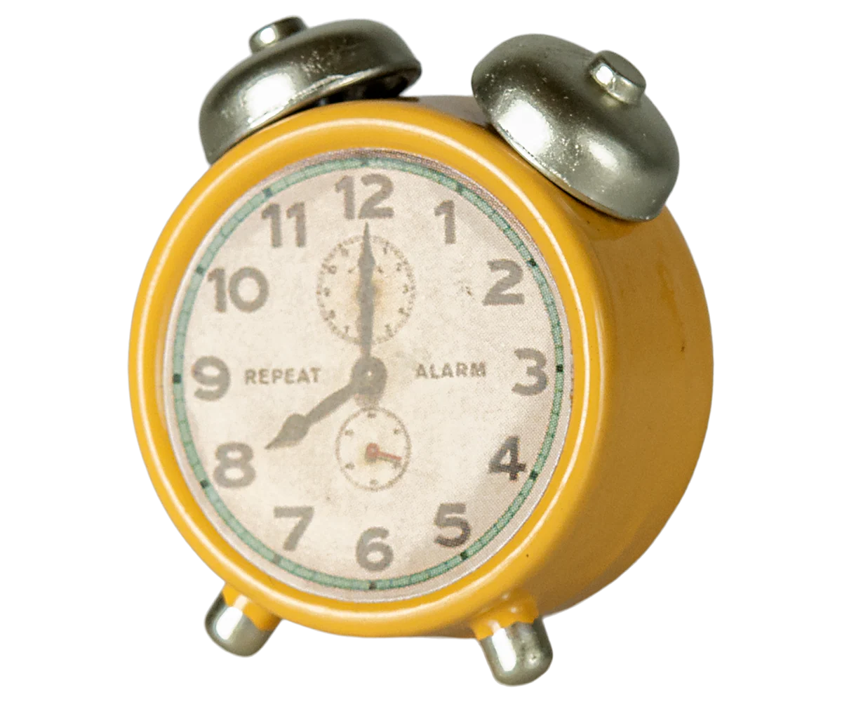 Maileg Alarm clock, Mouse - Yellow - Image 5