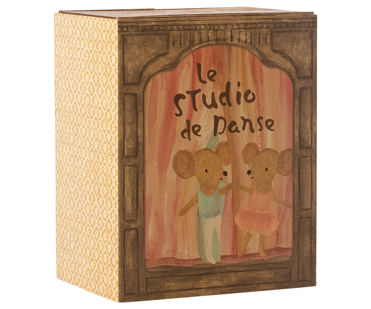 Maileg Ballet mice in dance studio, Little sister and brother - Image 6