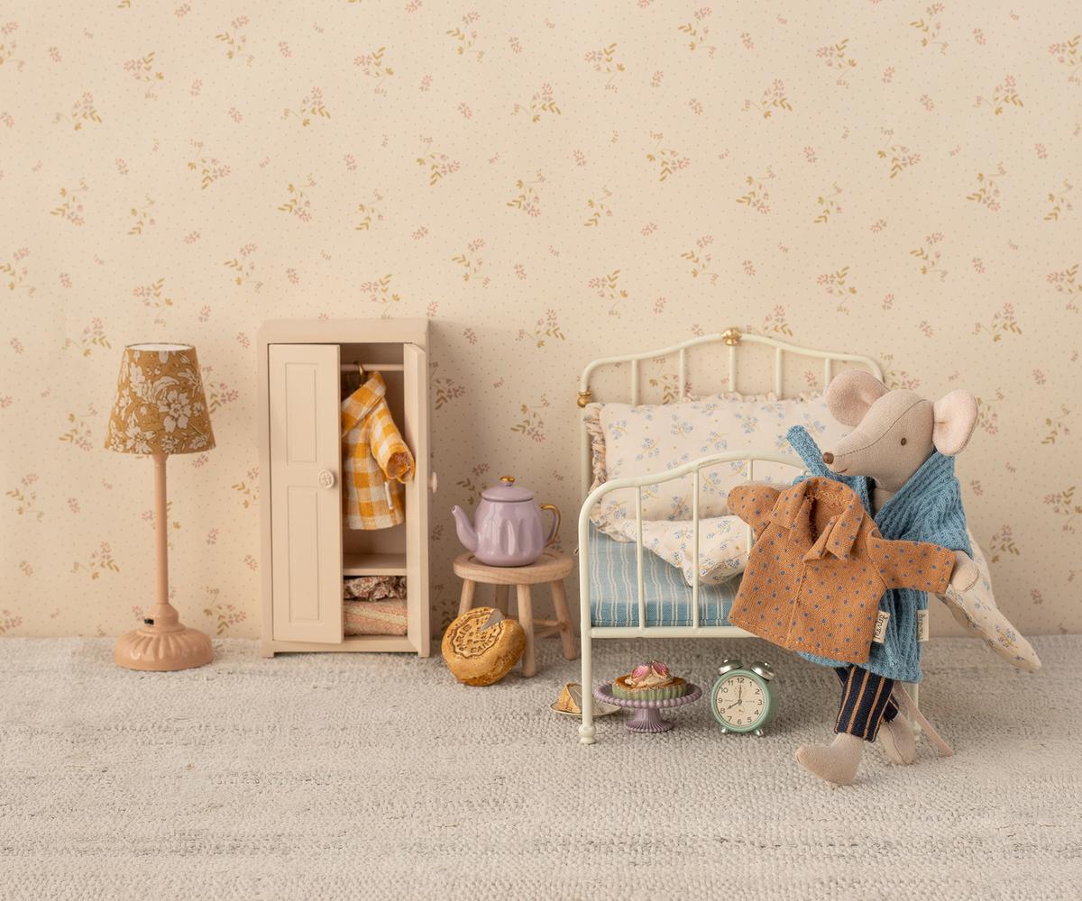 Maileg Bathrobe - Dusty Blue, Dad/Mum Mouse - Image 3