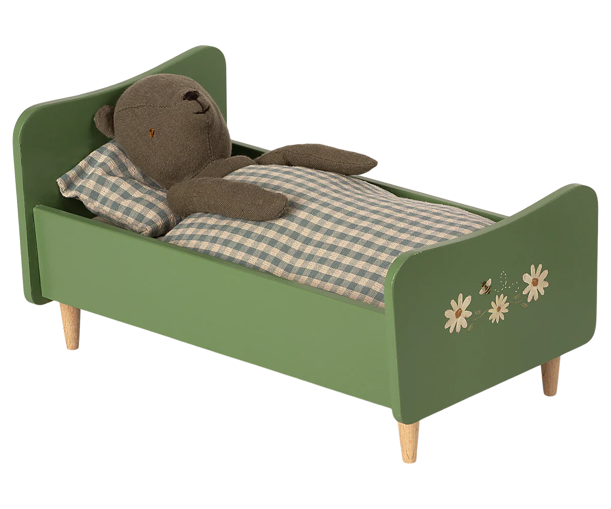 Maileg Bed for Teddy Dad - Dusty Green - Image 4