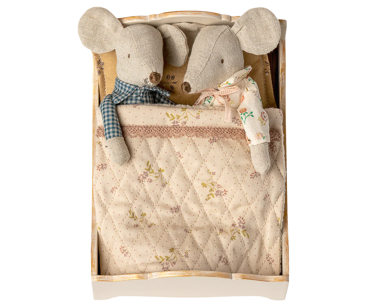 Maileg Bed, Mouse - Off white - Image 5