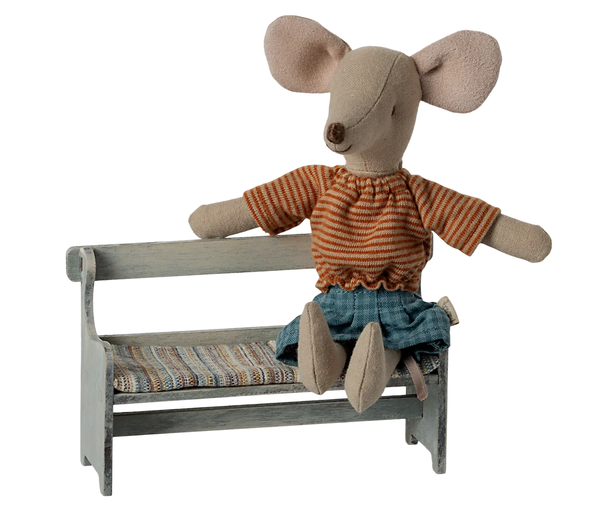 Maileg Bench, Mouse - Vintage off white - Image 3