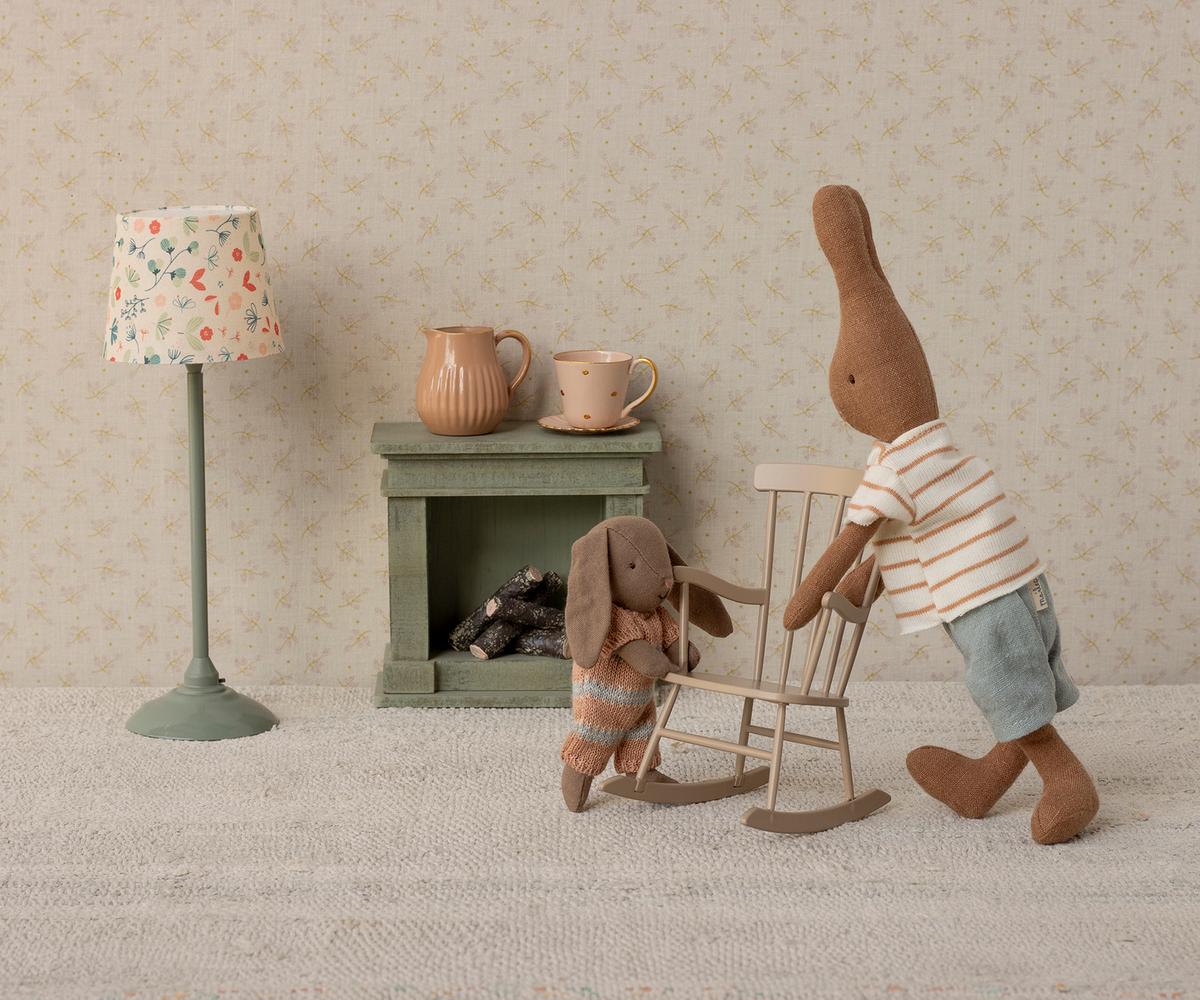 Maileg Bunny set, Micro - Brown - Dusty rose - Image 3