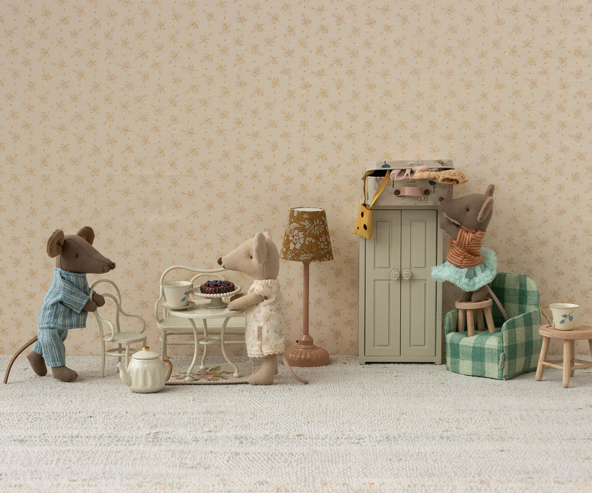 Maileg Café set, Mouse, Small - Off white - Image 2