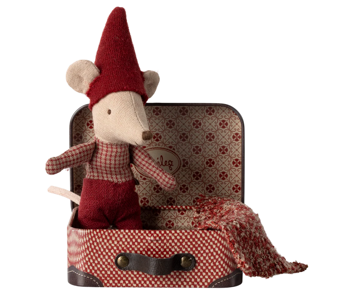 Maileg Christmas mouse, Baby in suitcase - Image 3