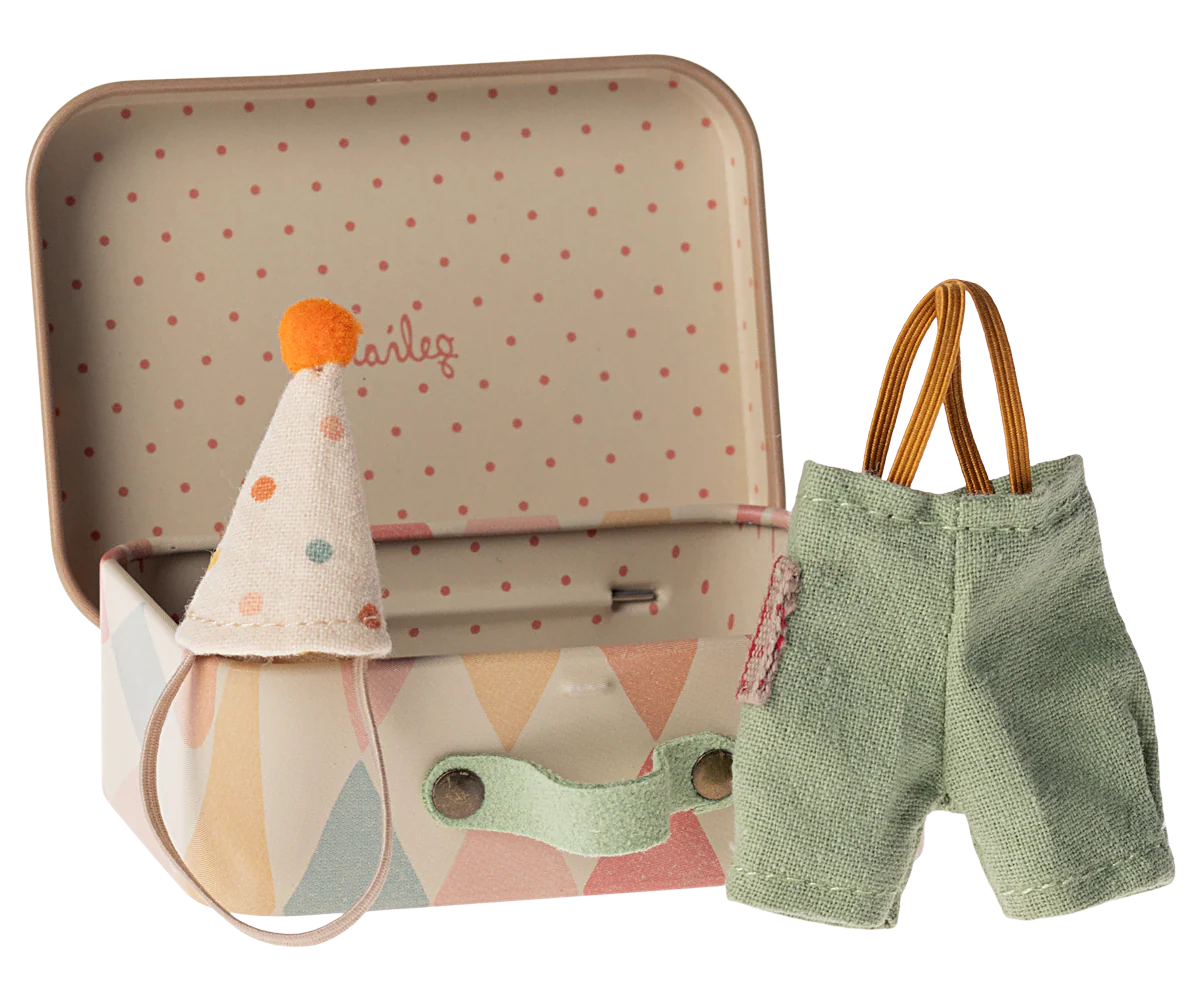 Maileg Clown Clothes in Suitcase, Little Brother Mouse - Image 2