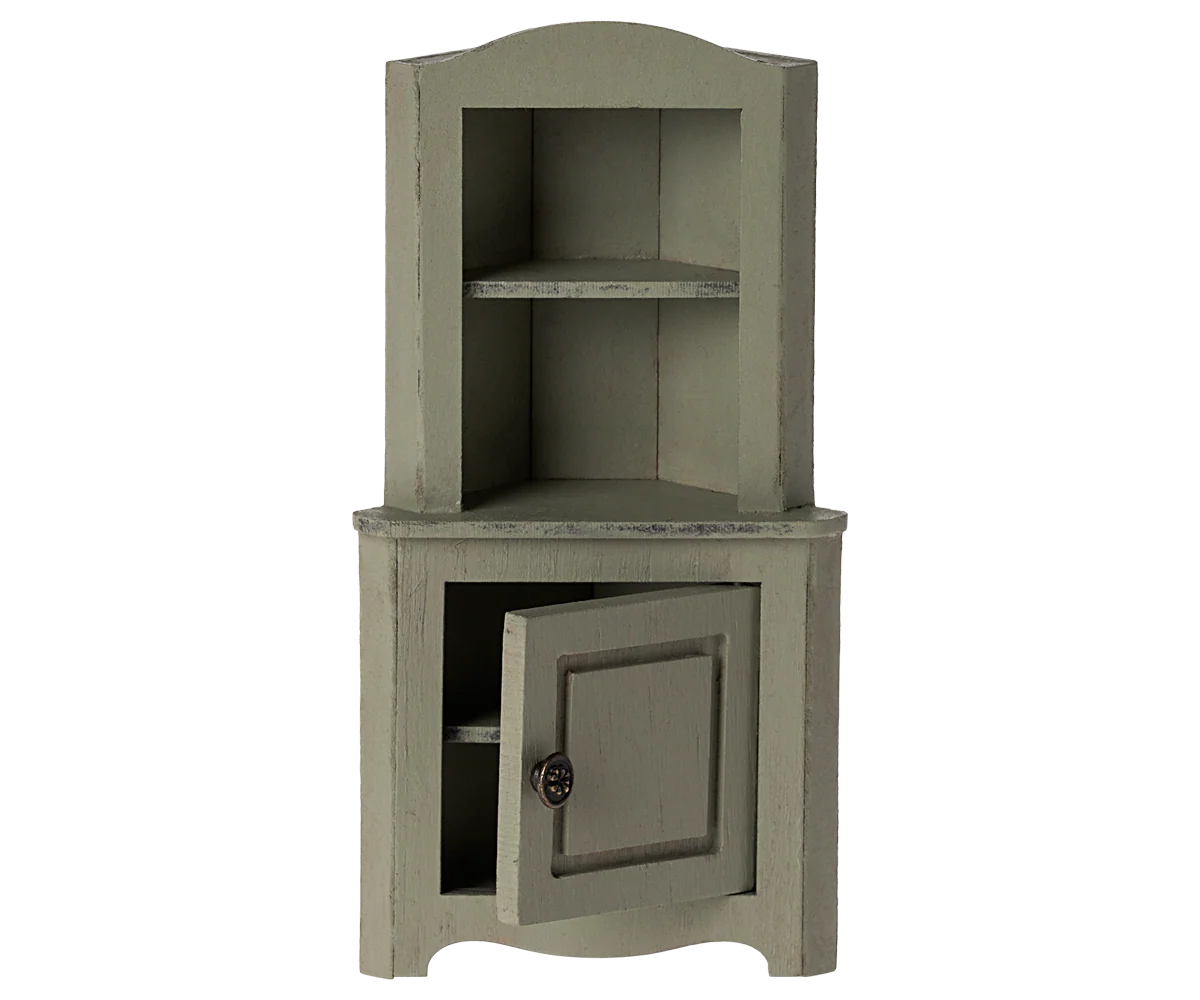 Maileg Corner Cabinet, Mouse - Light Green - Image 2