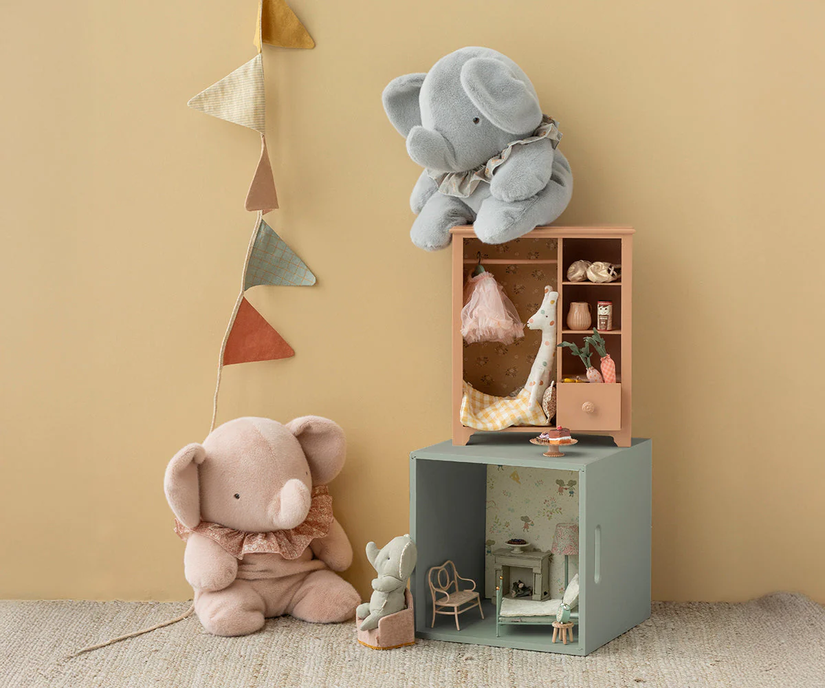 Maileg Elephant plush, Big - Powder - Image 3