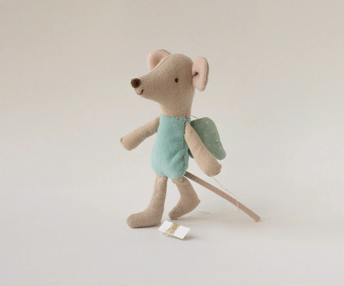 Maileg Fairy mouse, Little - Mint - Image 3