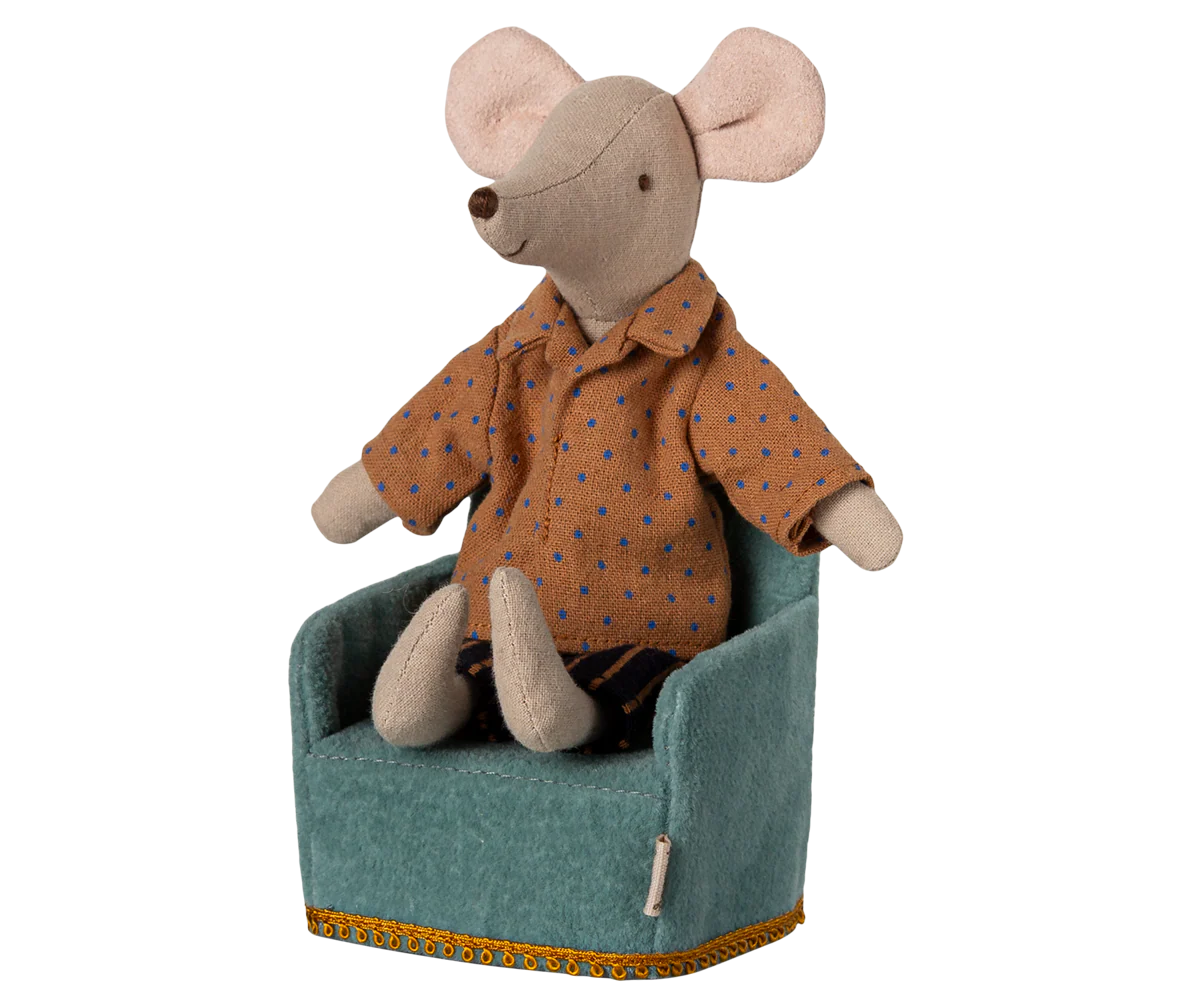 Maileg Folding chair, Mouse - Mint - Image 4