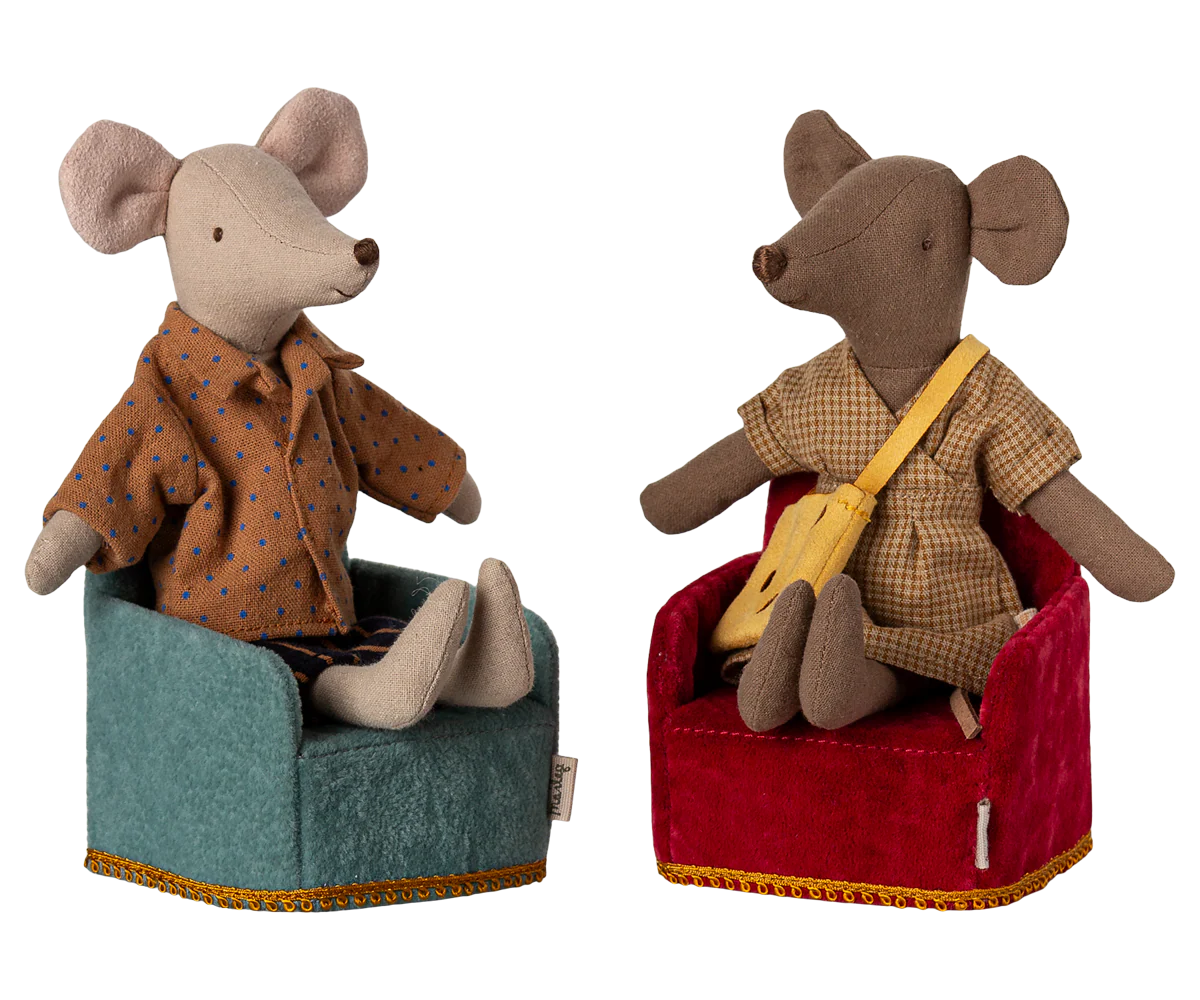 Maileg Folding chair, Mouse - Red - Image 4