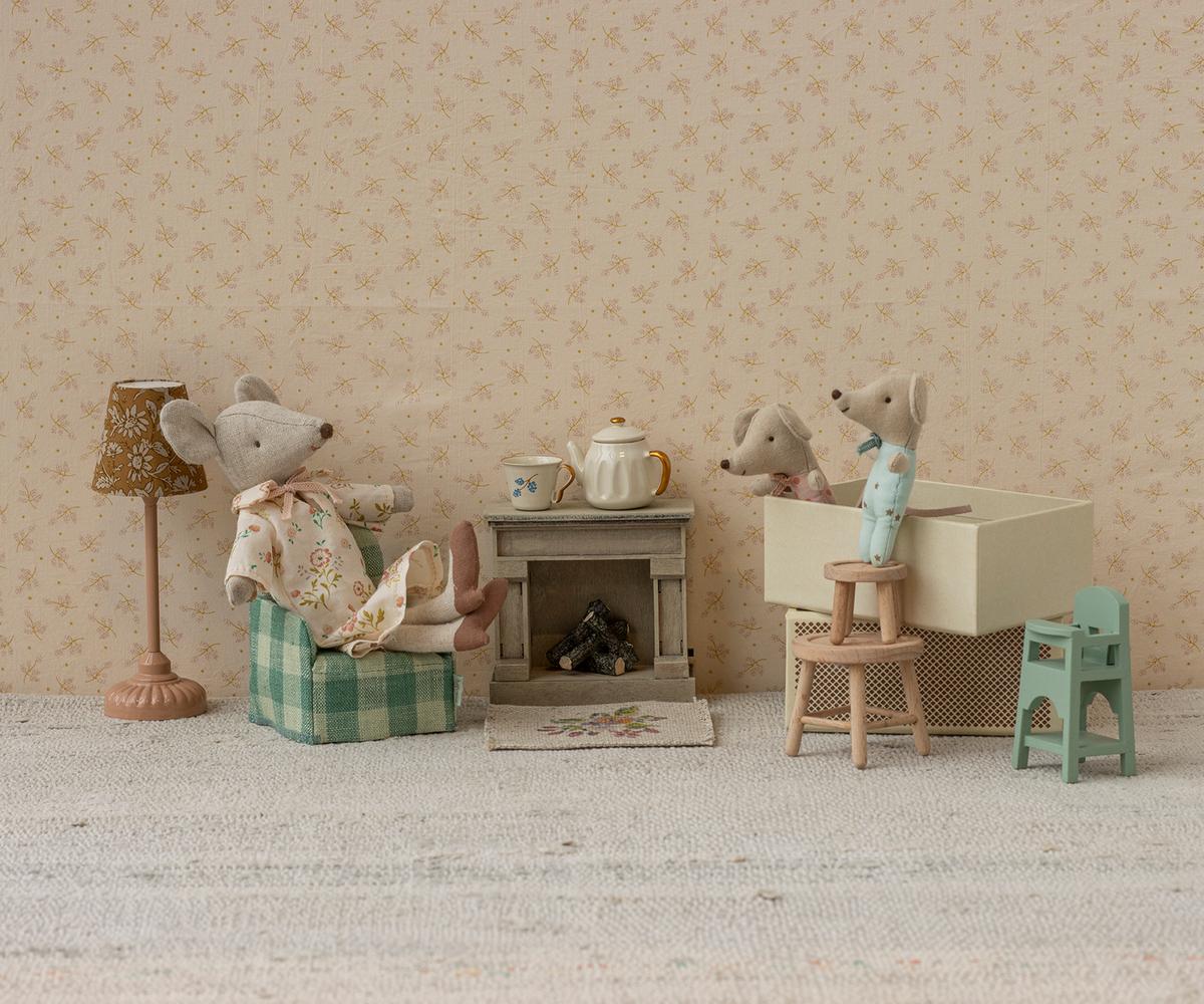 Maileg High Chair, Mouse - Mint - Image 3
