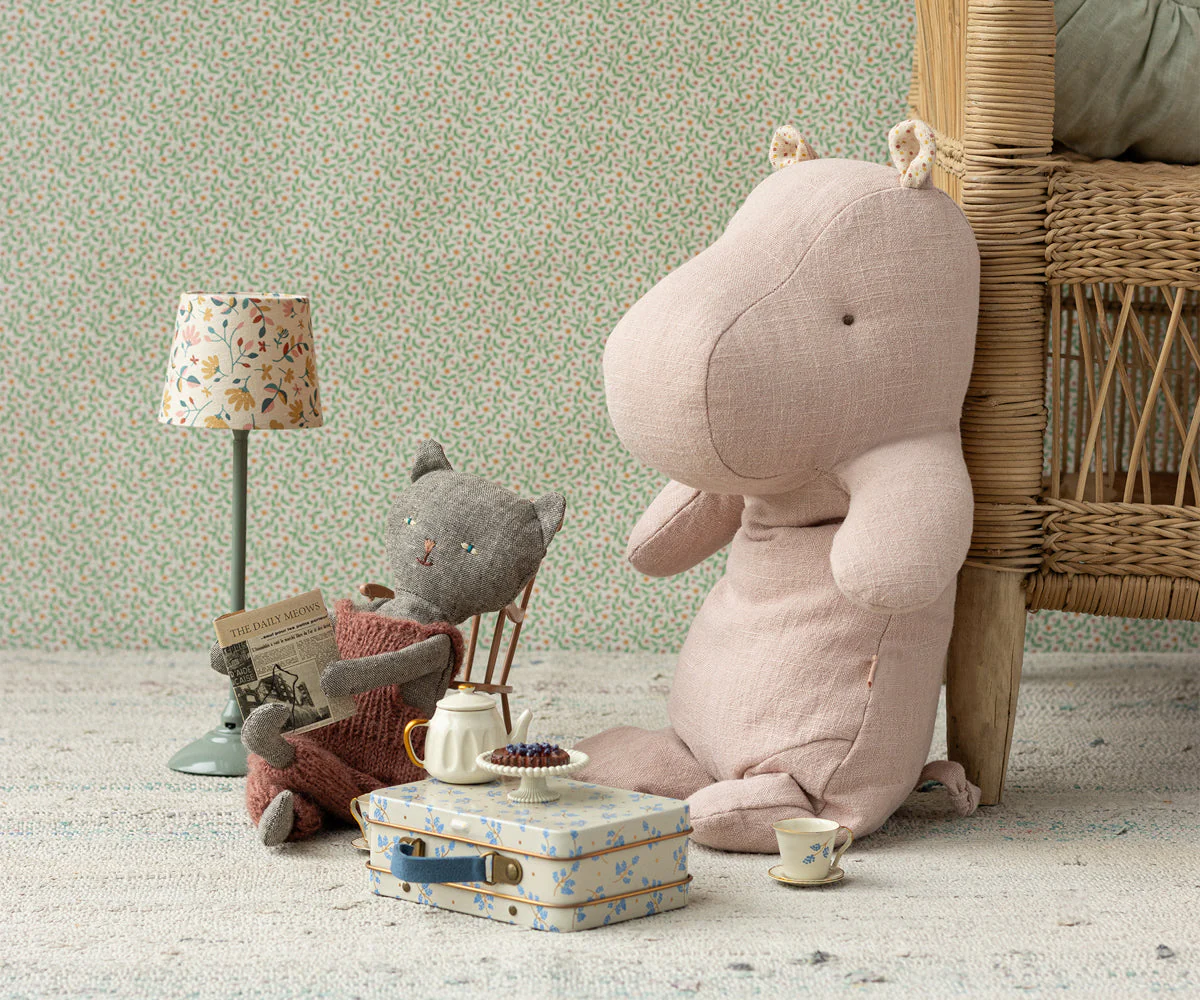 Maileg Hippo, Medium - Light Rose - Image 2