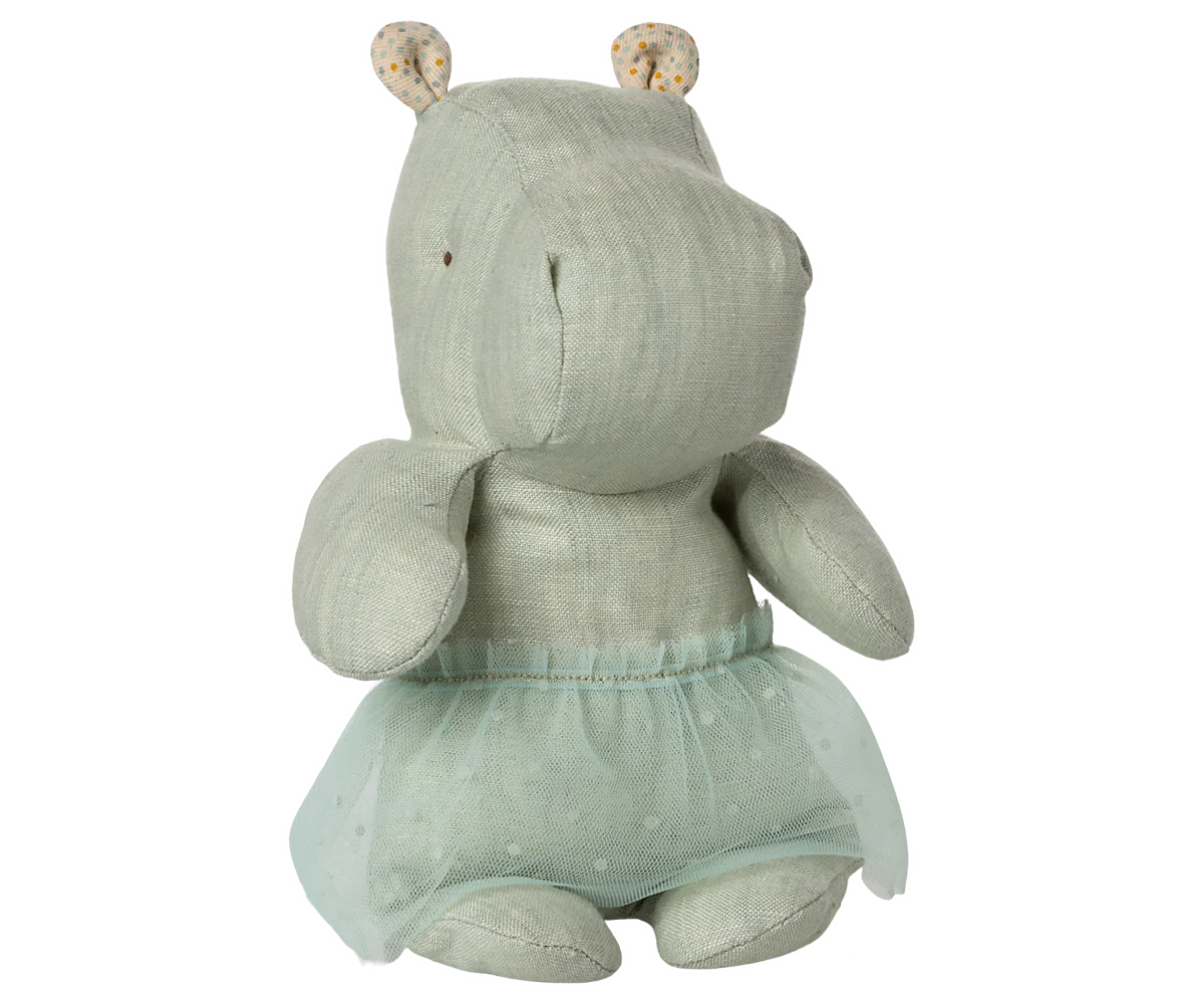 Maileg Hippo w. skirt, Small - Mint - Image 3