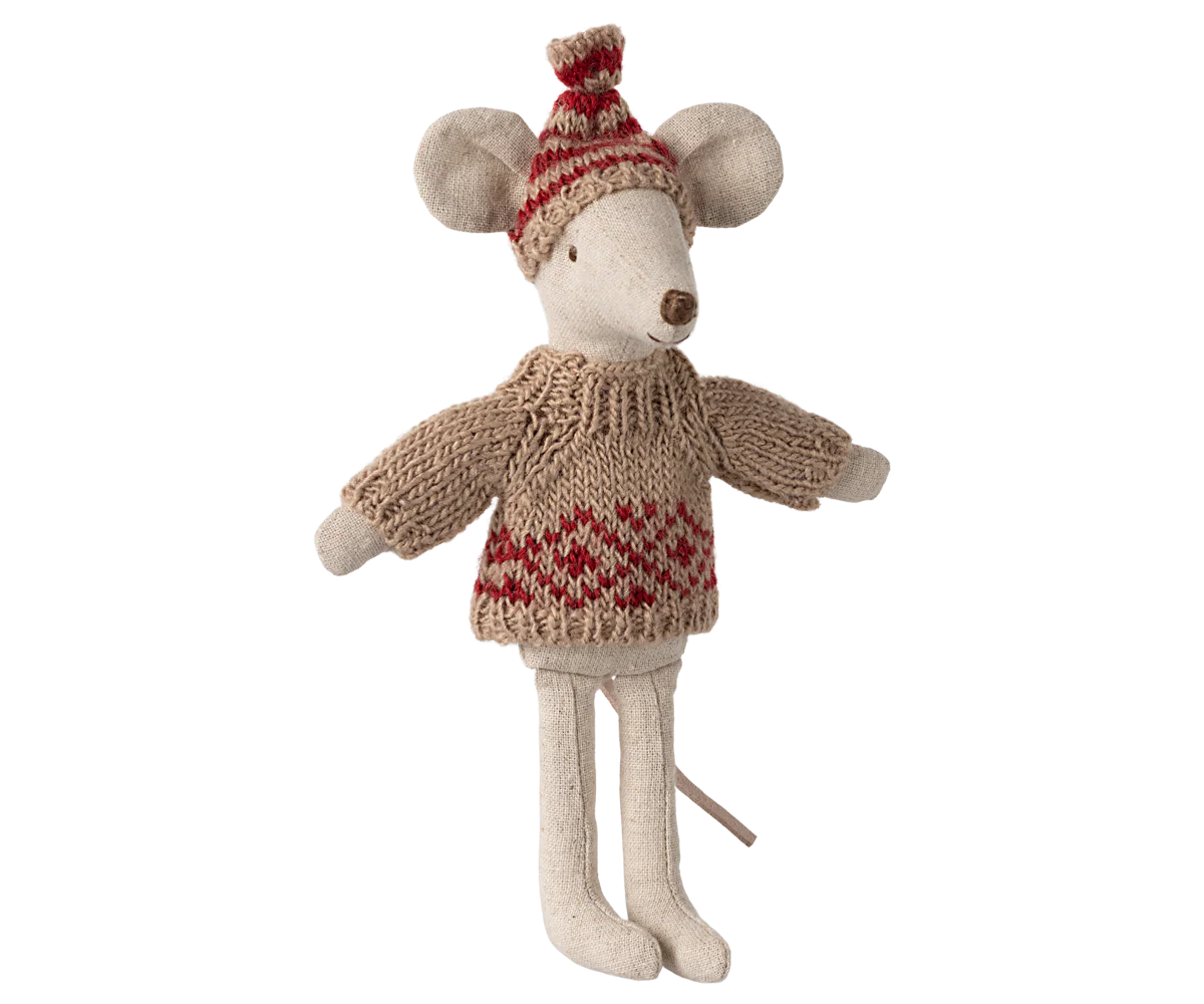 Maileg Knitted sweater and hat, Mum mouse - Image 3