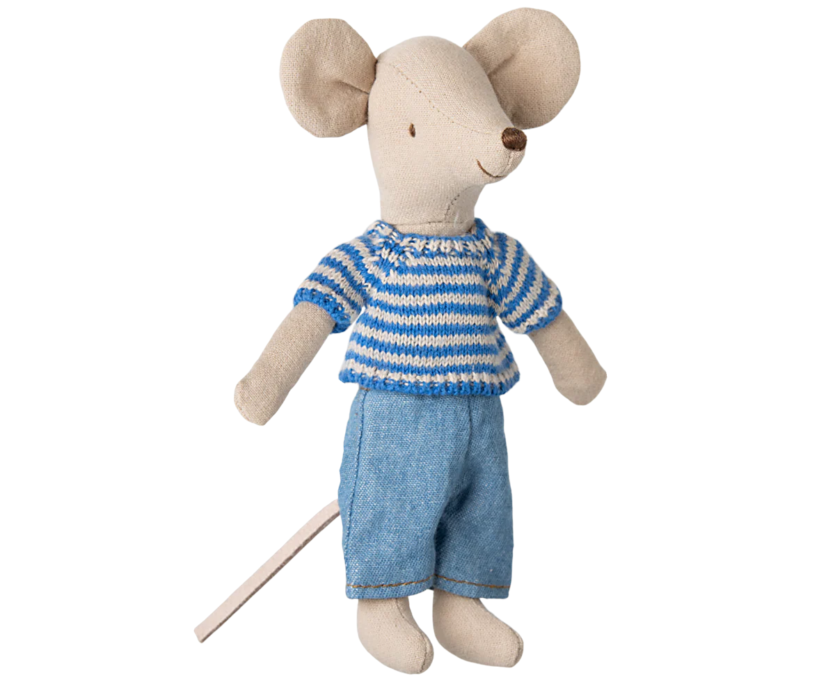 Maileg Knitted sweater and pants, Big brother mouse - Image 3