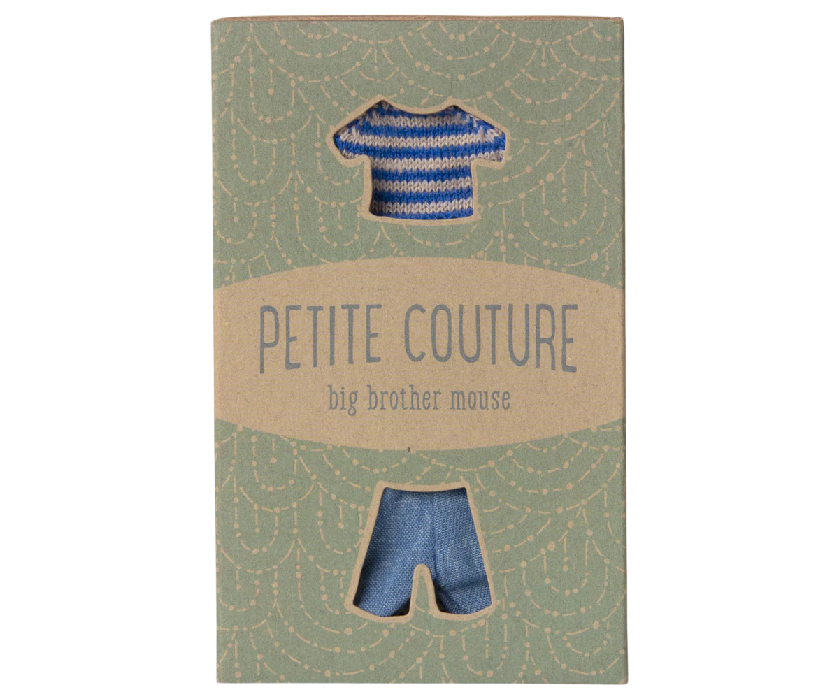 Maileg Knitted sweater and pants, Big brother mouse - Image 4