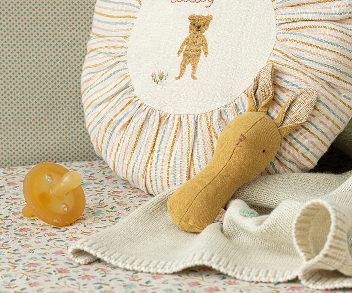 Maileg Lullaby Friend Rattles, Bunny - Dusty Yellow - Image 2
