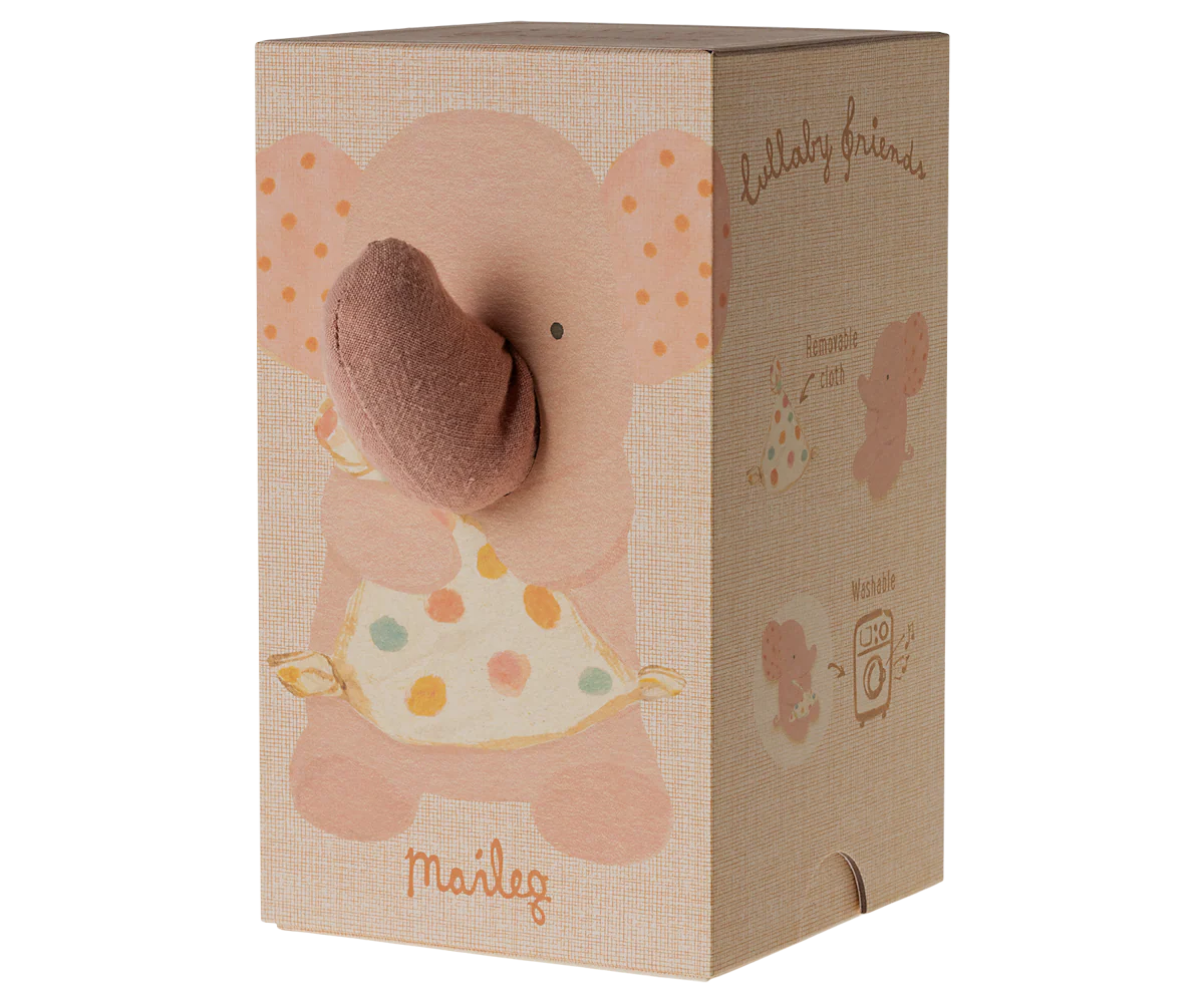 Maileg Lullaby Friends, Elephant - Old Rose - Image 3