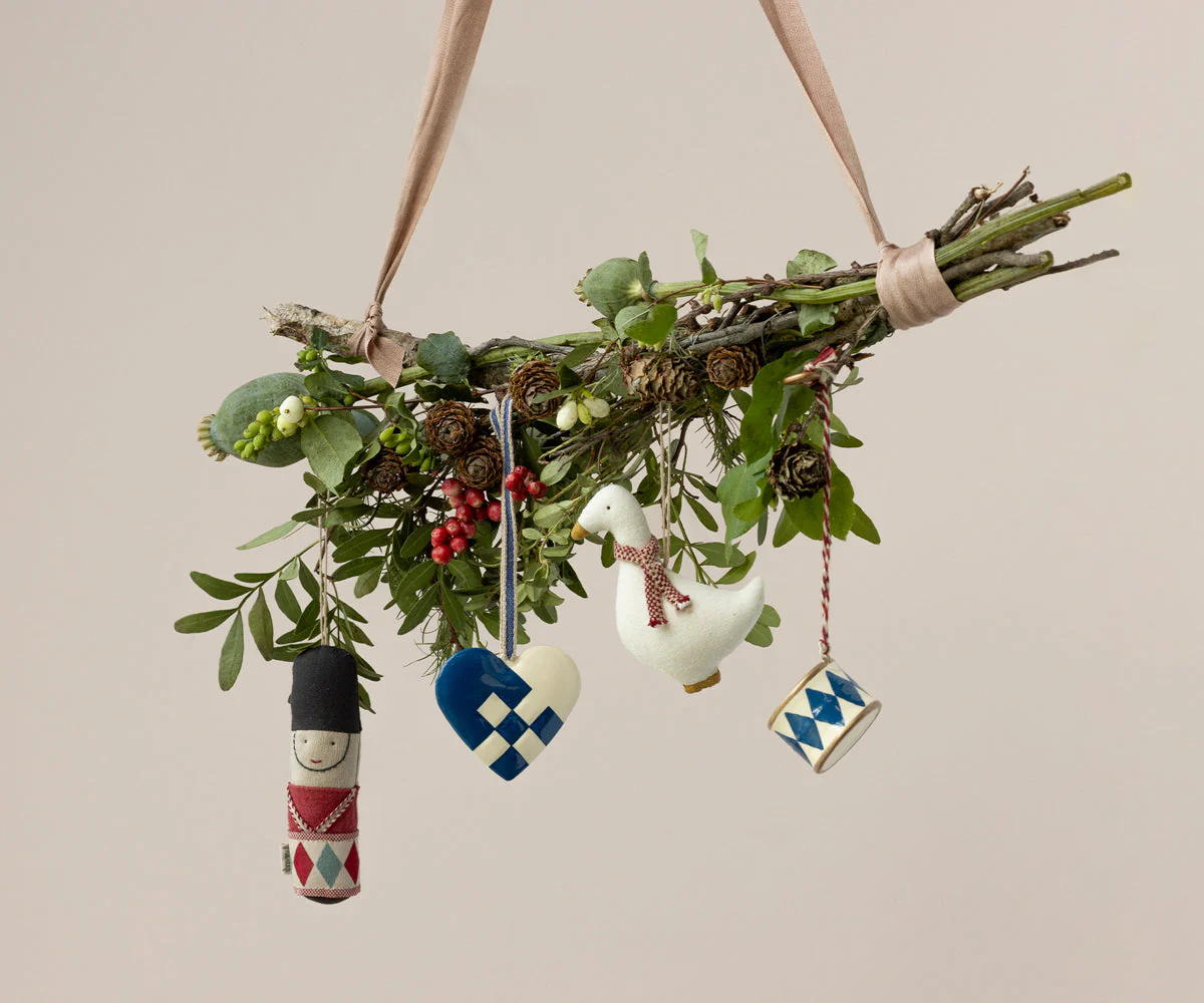 Maileg Metal ornament, Small drum - Dark blue - Image 2