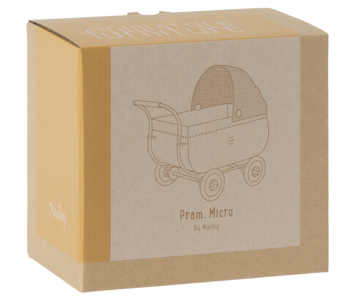 Maileg Micro Pram, Yellow - Image 5