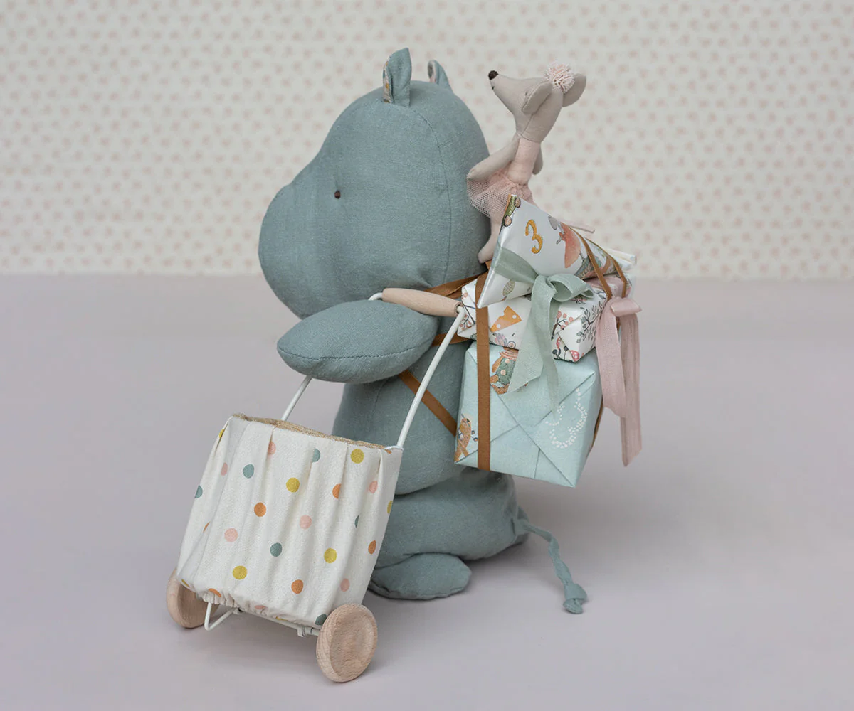Maileg Mini Trolley - Multi dots - Image 3