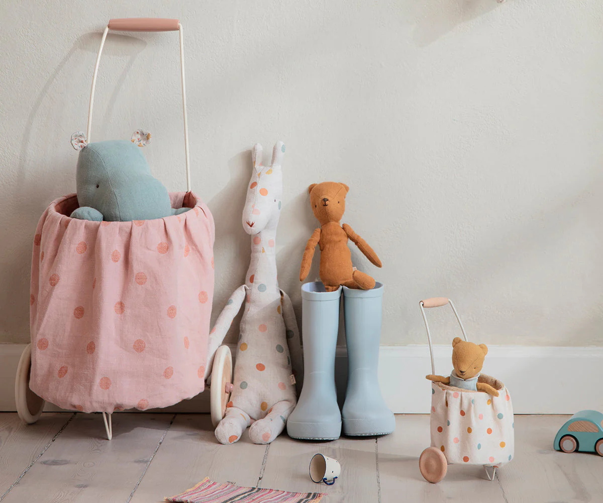 Maileg Mini Trolley - Multi dots - Image 4