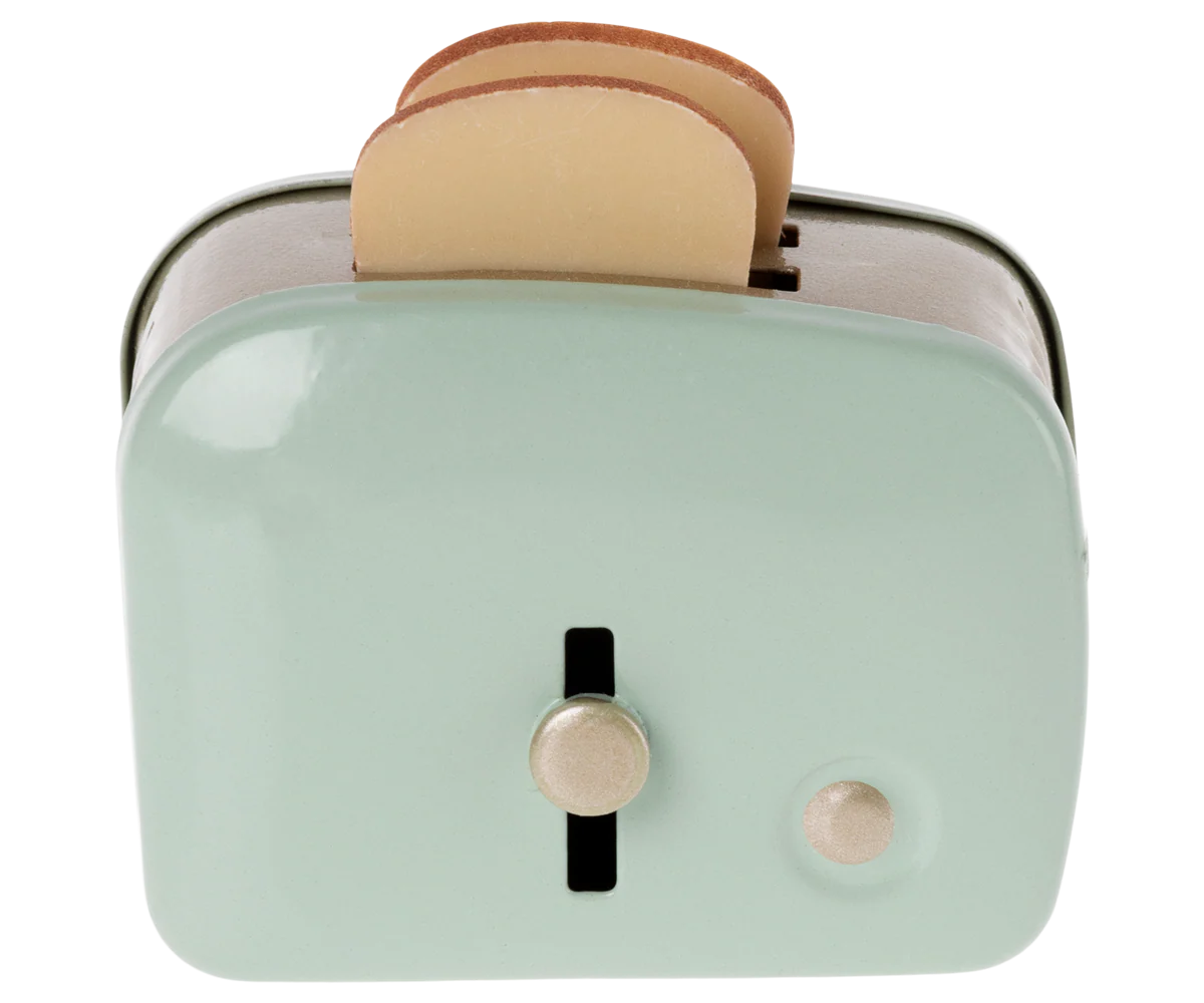 Maileg Miniature Toaster & Bread, Mint - Image 2