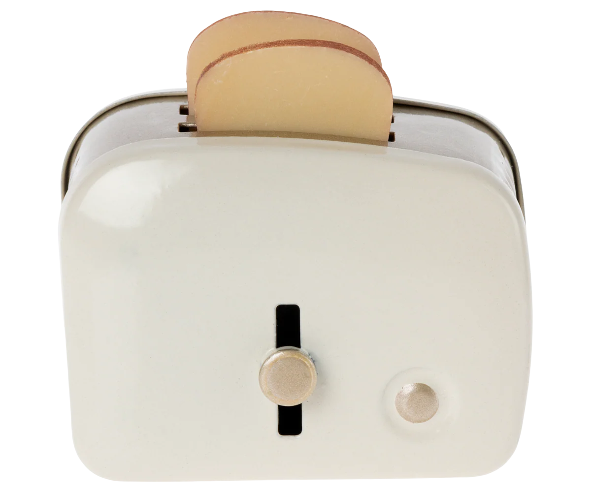 Maileg Miniature Toaster & Bread, Off-white - Image 2