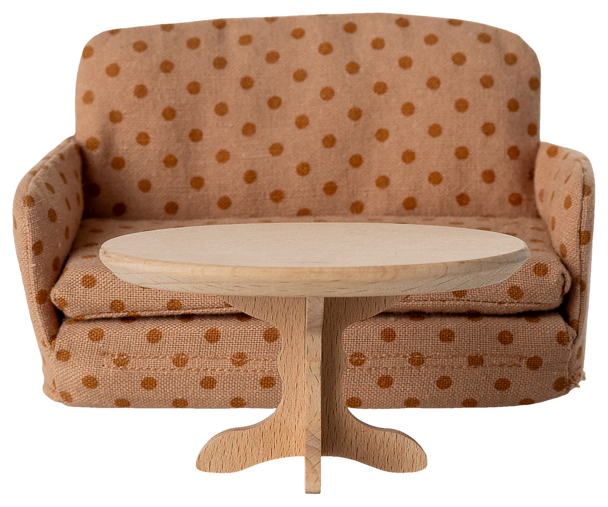 Maileg Oval coffee table, Mouse - Nature - Image 4