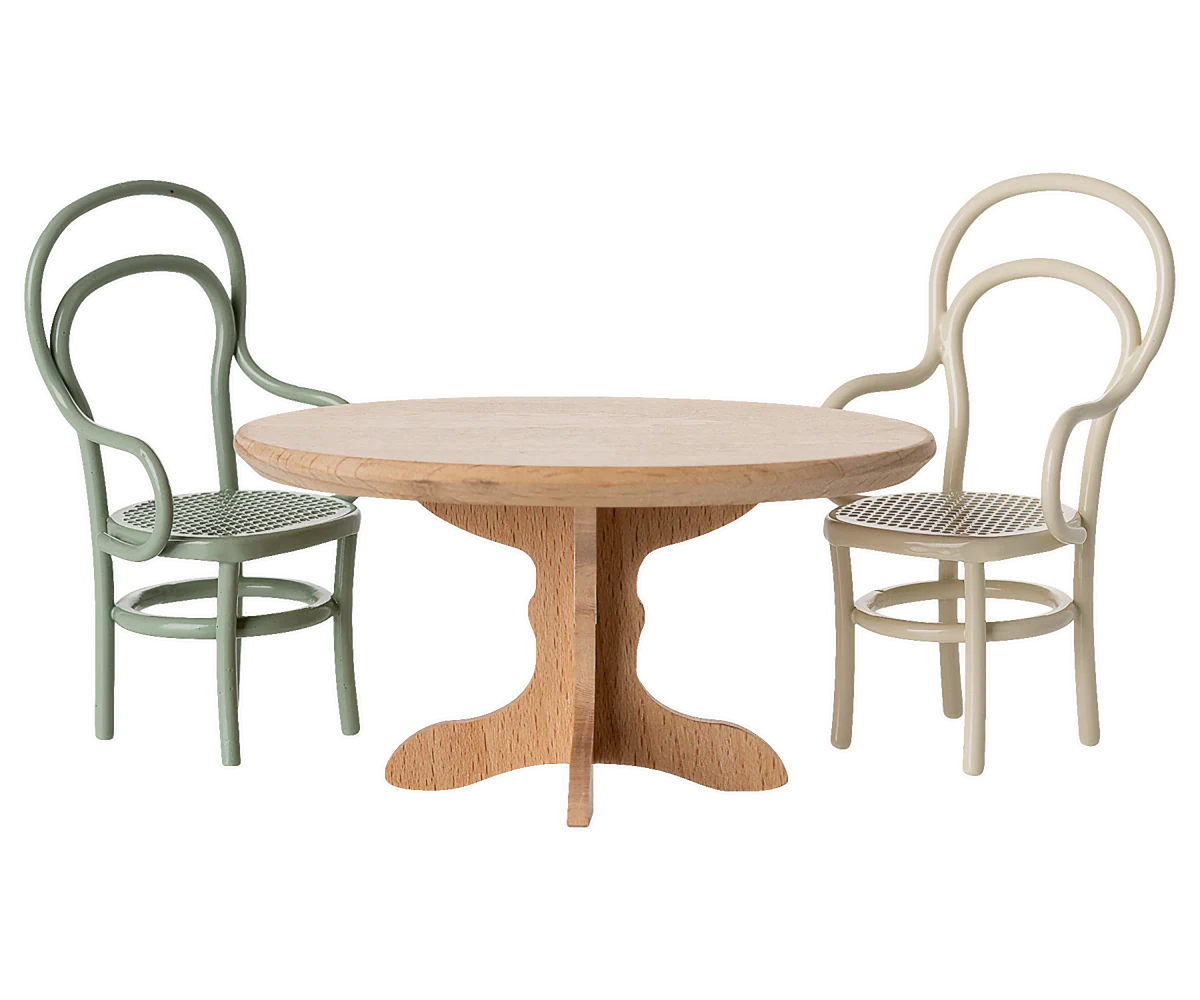 Maileg Oval dining table, Mouse - Nature - Image 4