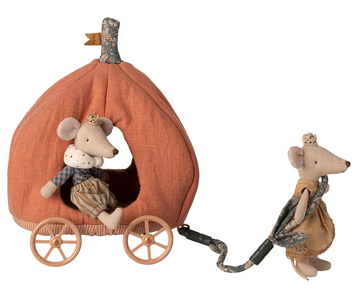 Maileg Pumpkin carriage, Mouse - Image 3