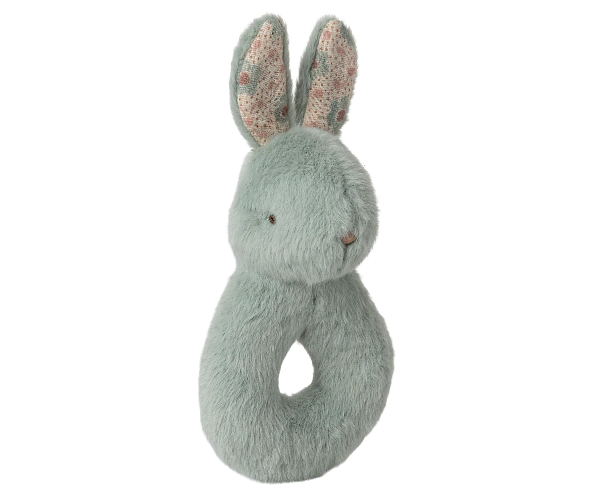 Maileg Rabbit rattle set - Mint - Image 3