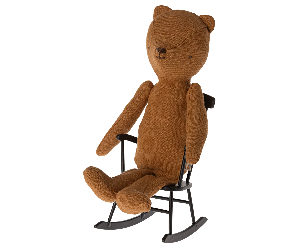 Maileg Rocking Chair, Miniature - Anthracite - Image 2