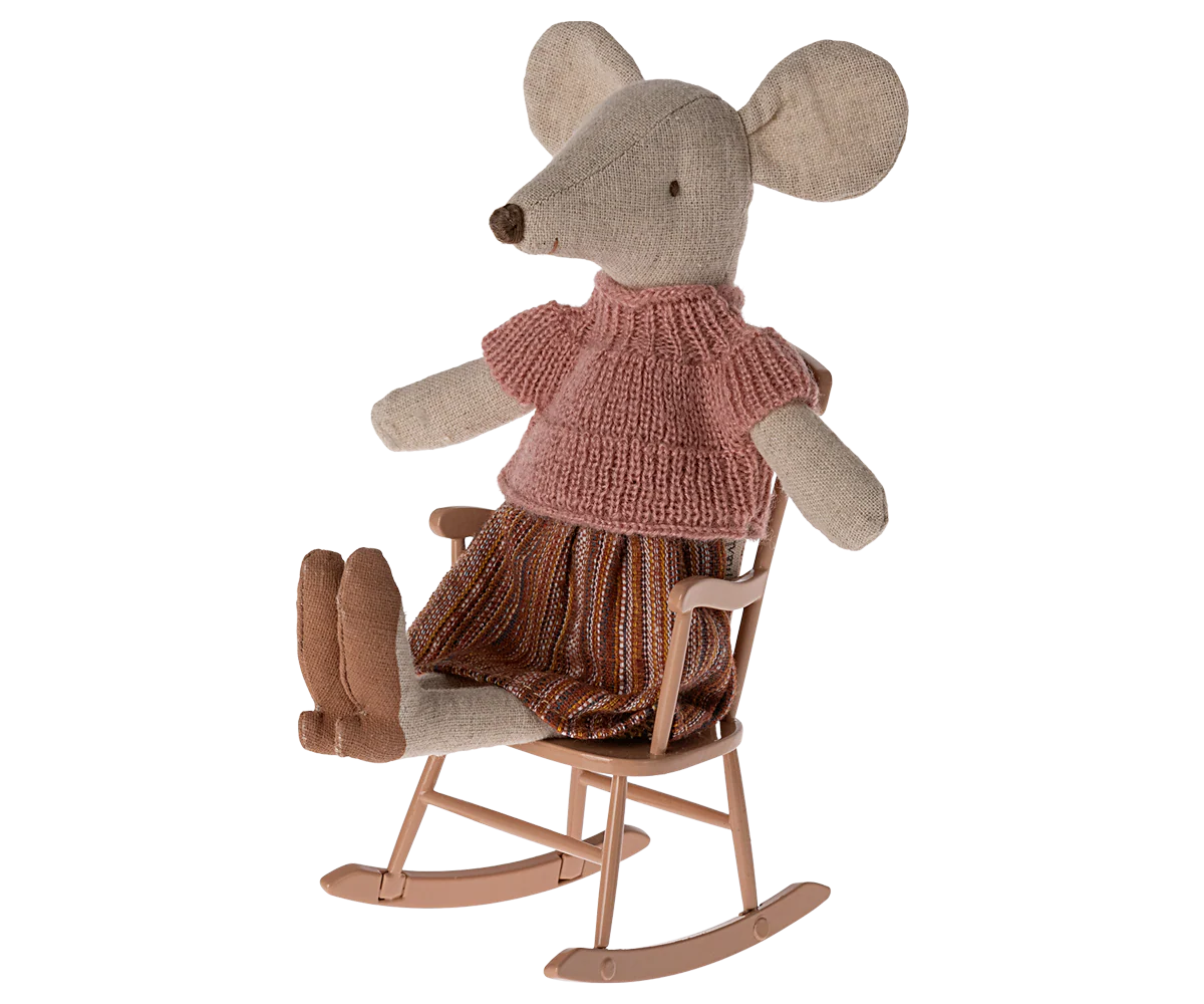 Maileg Rocking chair, Mouse - Dark Powder - Image 5