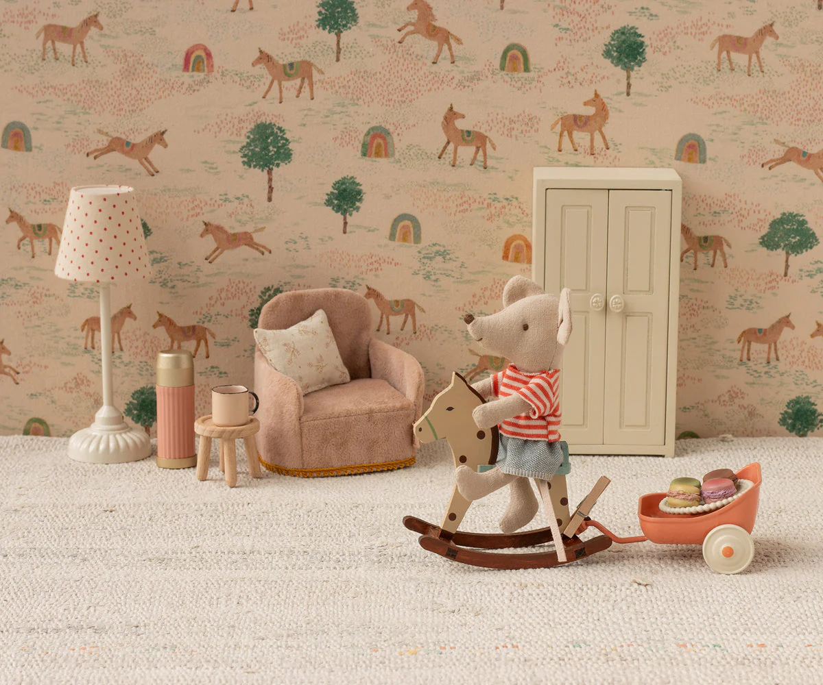 Maileg Rocking horse, Mouse - Spotted - Image 2