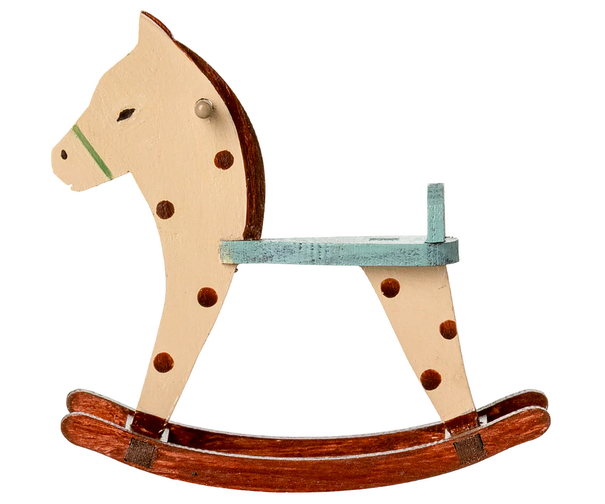 Maileg Rocking horse, Mouse - Spotted - Image 4