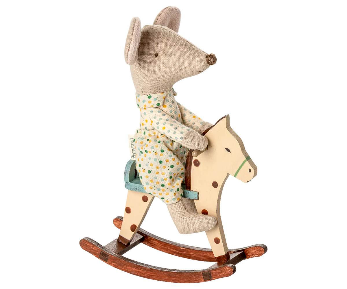 Maileg Rocking horse, Mouse - Spotted - Image 5