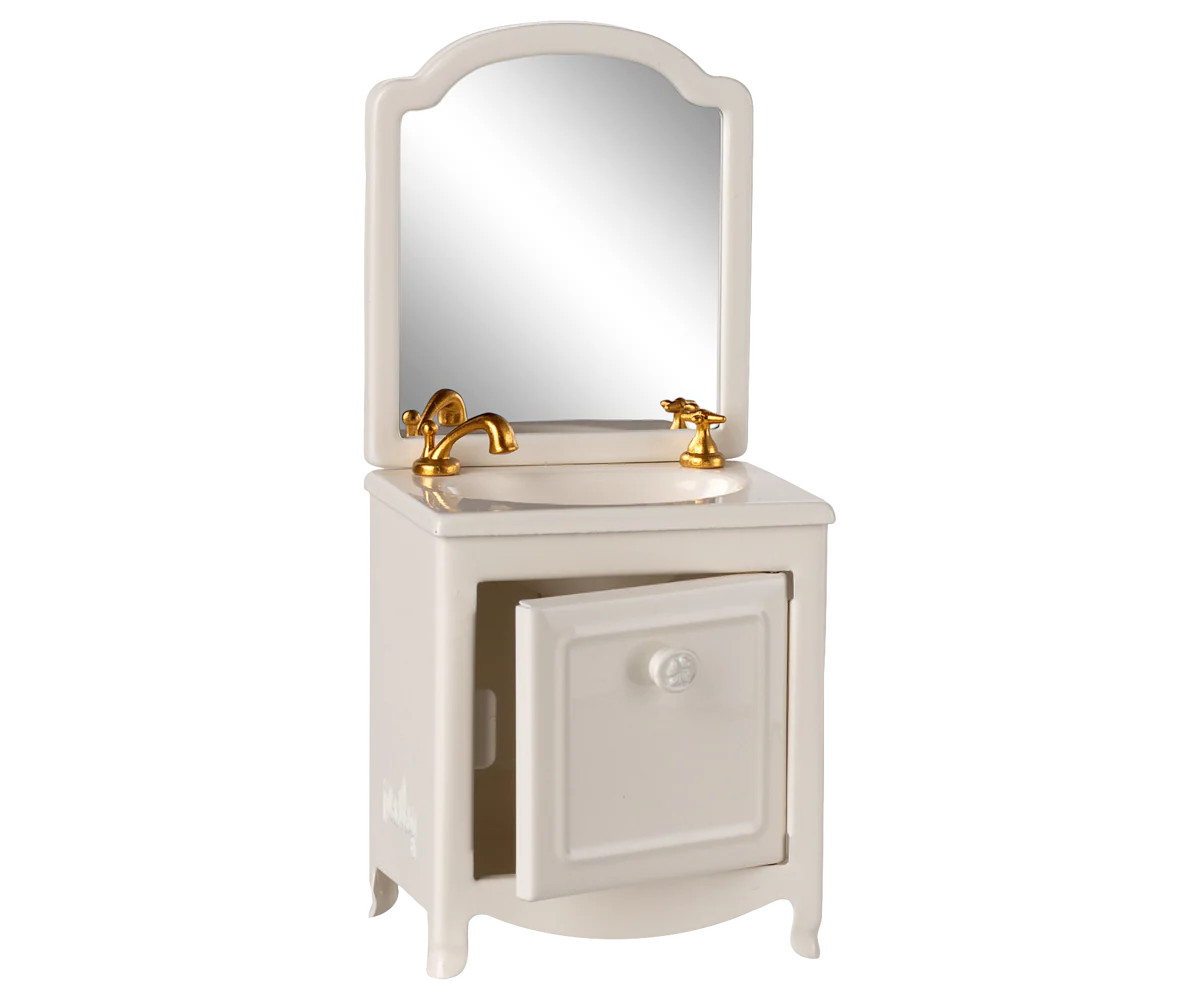 Maileg Sink dresser, Mouse - Off white - Image 3