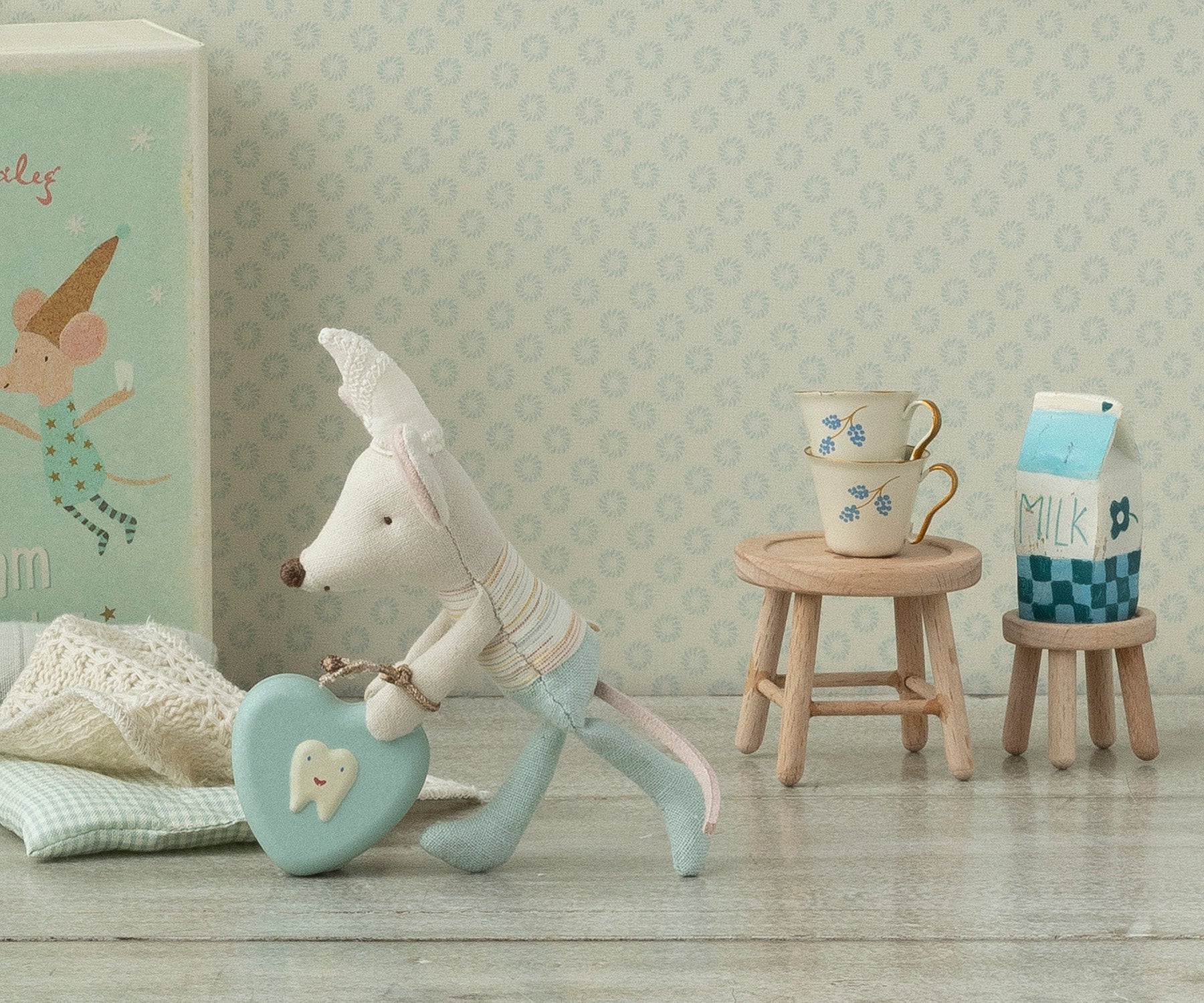 Maileg Table & Stool Set, Mouse - Image 3
