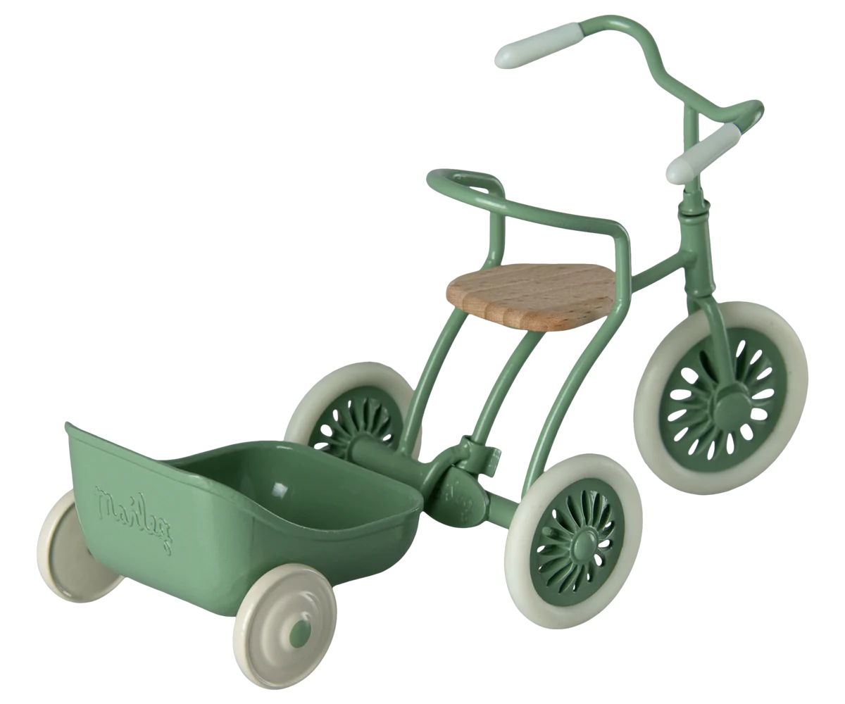 Maileg Tricycle Hanger, Mouse - Green - Image 2