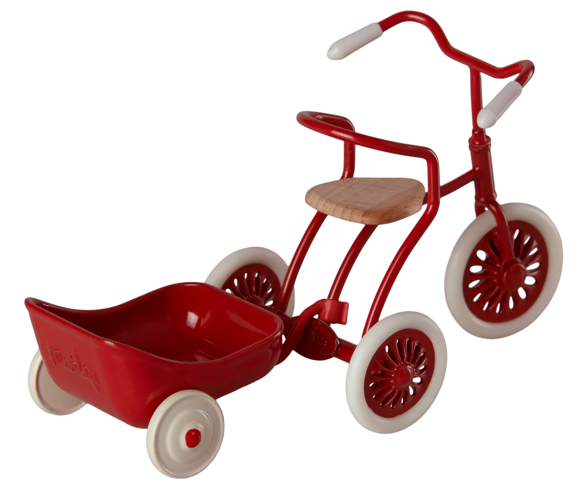 Maileg Tricycle Hanger, Mouse - Red - Image 2