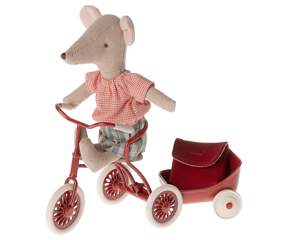 Maileg Tricycle Mouse, Big Sister - Red - Image 2