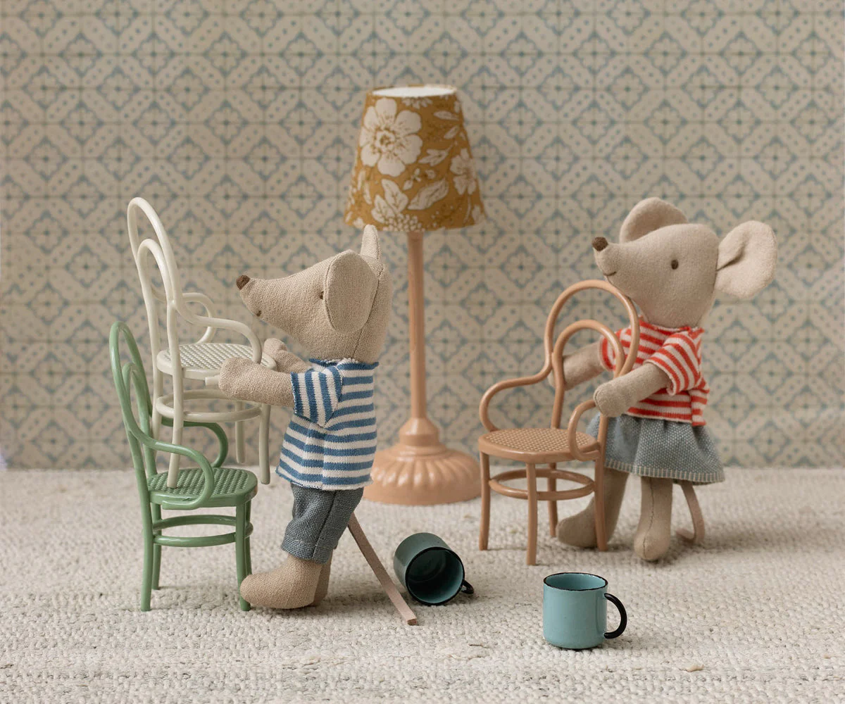 Maileg Vintage chair, Mouse - Dark powder - Image 2