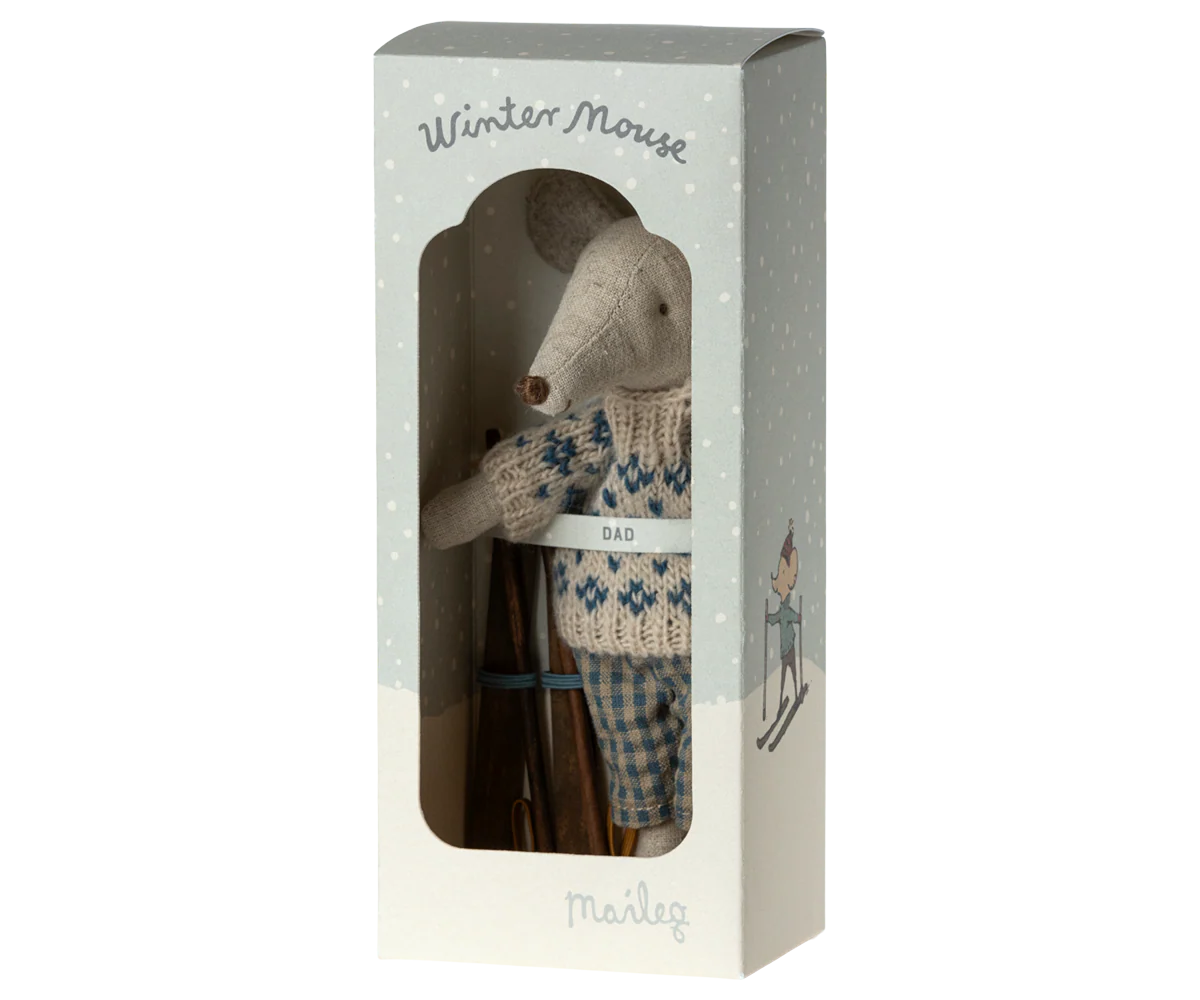 Maileg Winter Mouse with Ski Set, Dad - Image 3